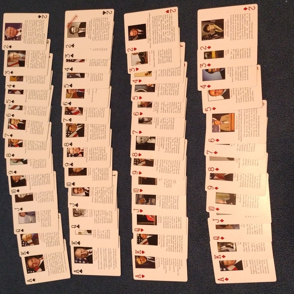 George W. Bush playing cards